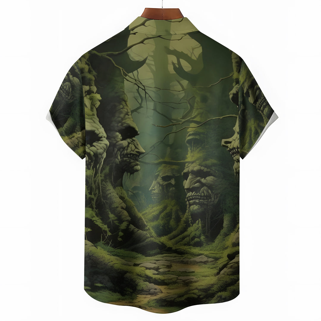 Men's Horror Jungle Casual Short Sleeve Shirt 2403000077