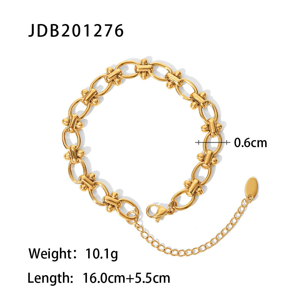 Fashionable And Versatile Zircon Inlay Bracelet Retro Bracelet 240201193