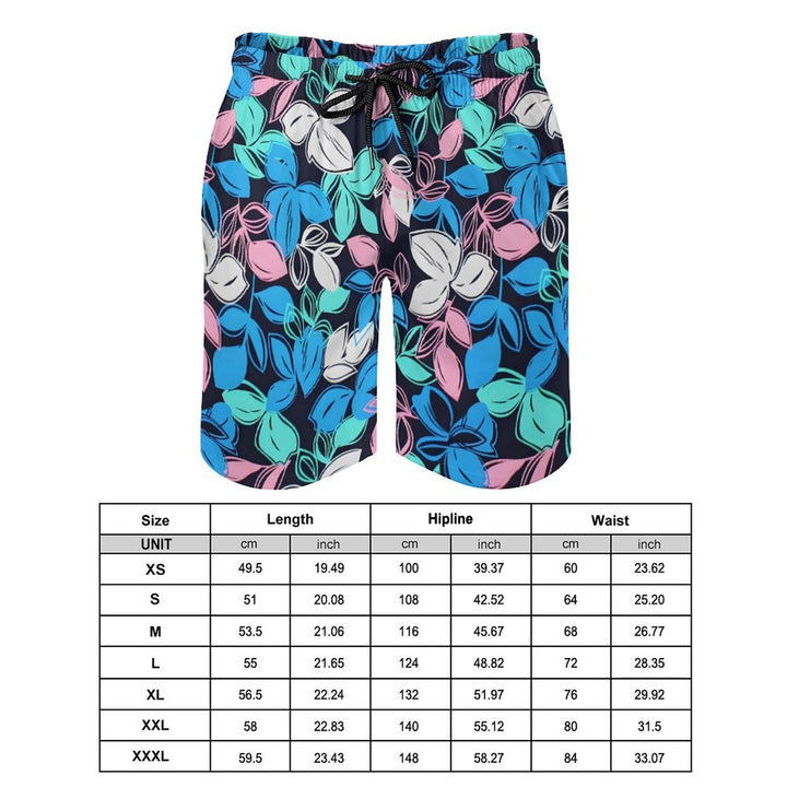 Men's Sports Leaf Beach Shorts 2402000301