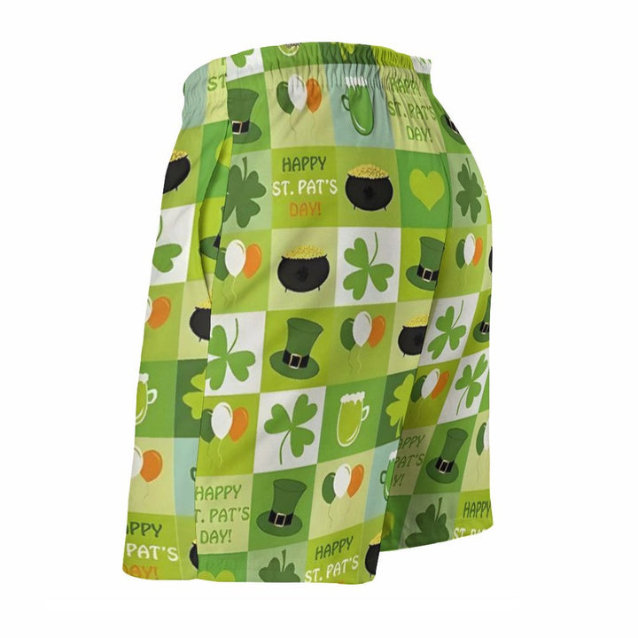 Men's Sports St Patrick‘s Day Shamrock  Beach Shorts 2312000410