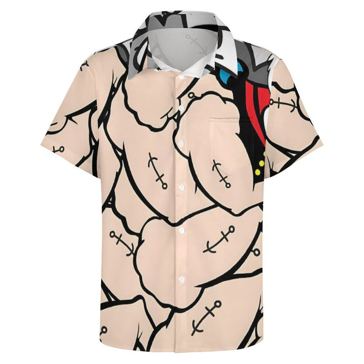 Men's Cartoon Sailor Casual Short Sleeve Shirt 2401000352