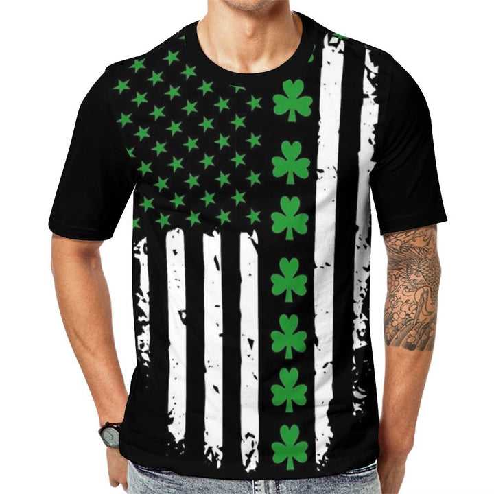 Men's Round Neck St. Patrick’s Day Shamrock Casual T-Shirt 2312000390