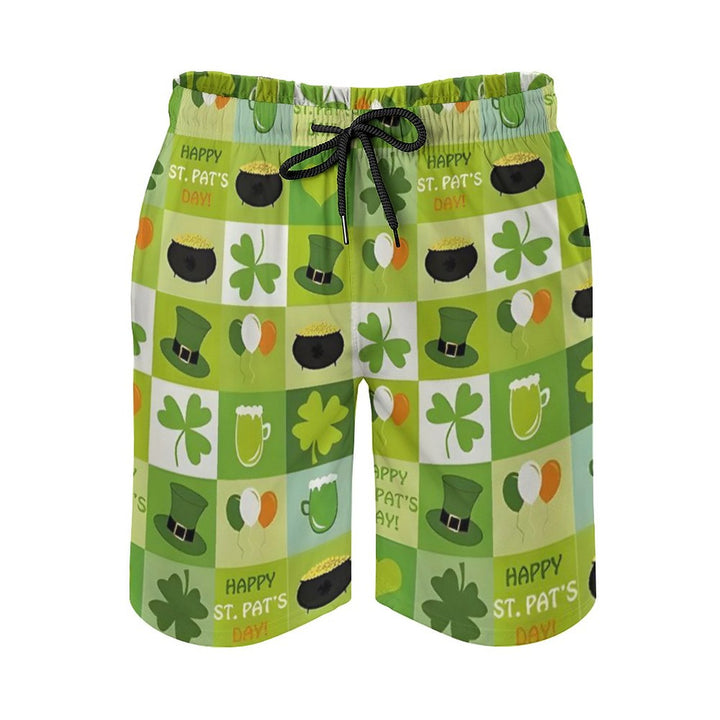 Men's Sports St Patrick‘s Day Shamrock  Beach Shorts 2312000410