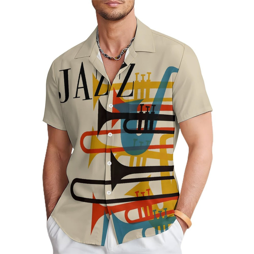 Men's Hawaiian Casual Short Sleeve Shirt 2312000377