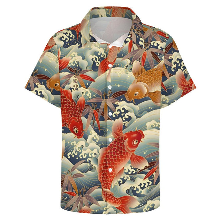 Men's Koi Carp Casual Short Sleeve Shirt 2310000952