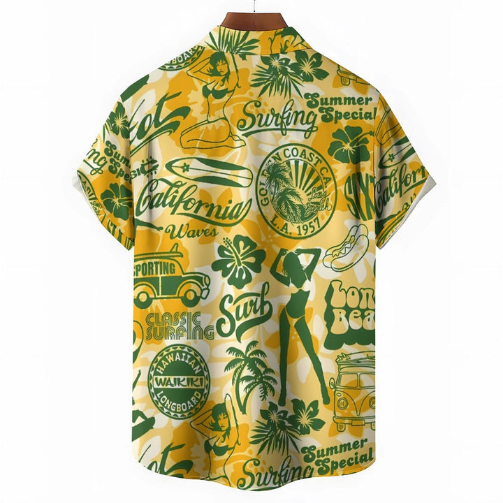 Men's Hawaiian Casual Short Sleeve Shirt 2402000352