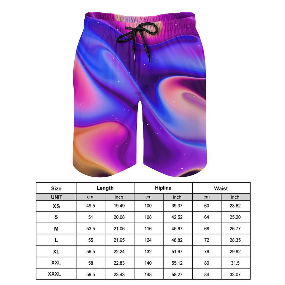 Men's Sports Gradient Color Beach Shorts 2312000529