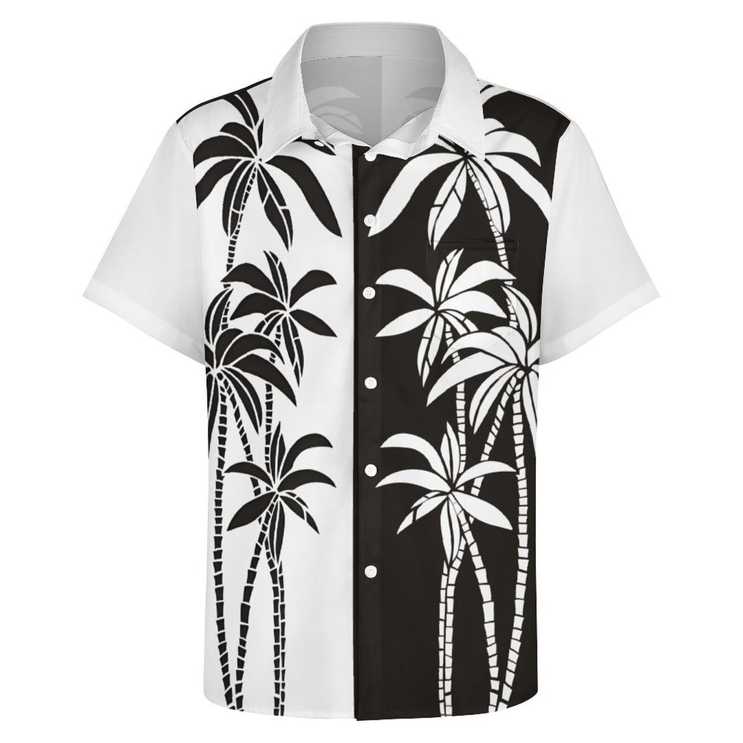 Men's Hawaiian Coconut Palm Casual Short Sleeve Shirt 2401000144