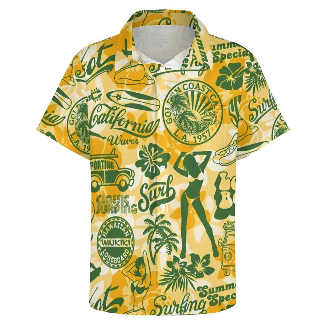 Men's Hawaiian Casual Short Sleeve Shirt 2402000352