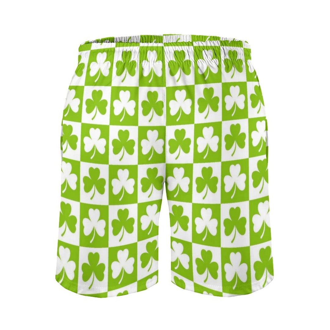 Men's Sports St Patrick'S Day Shamrock Beach Shorts 2312000533