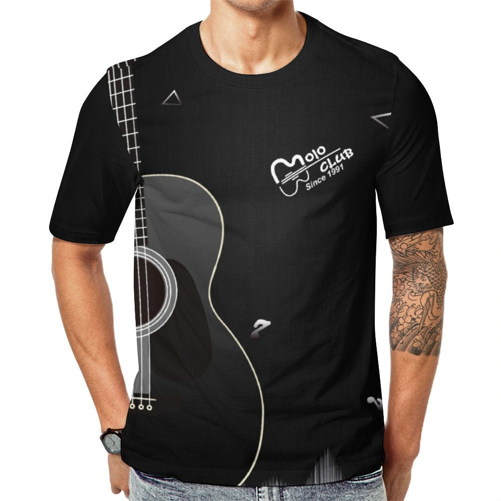 Men's Music Guitar Crew Neck Casual T-Shirt 2401000400